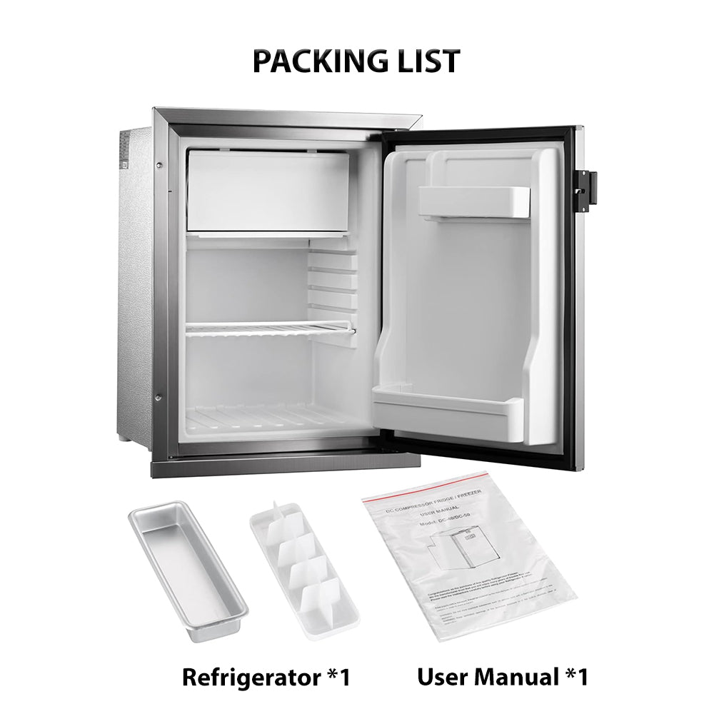 CIGREEN 12V RV Refrigerator 38qt (36L) Upright Built In Fridge